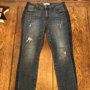 CAbi women dark wash jeans high straight